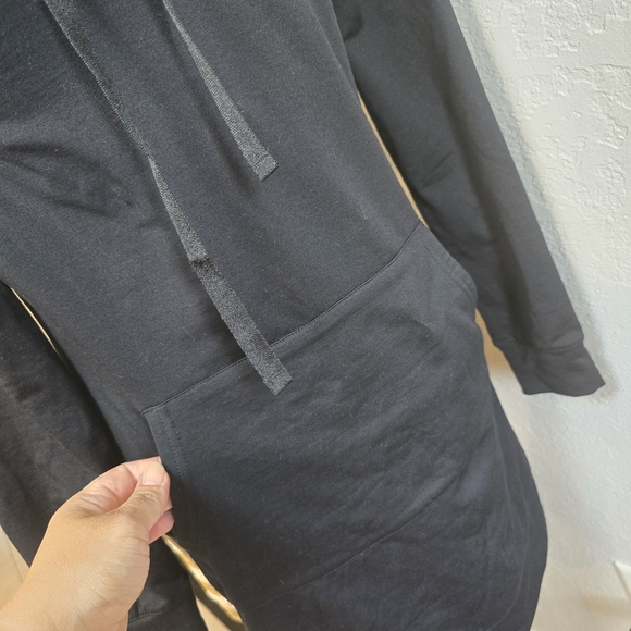 Fabletics Women's Black Yukon Hoodie Sweatshirt Mini Dress Size S - Picture 5 of 11